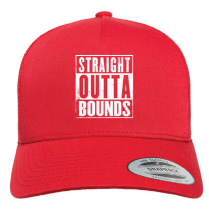 Keps: Straight outta bounds – Flexfit Retro Trucker (välj färg) - Image 4