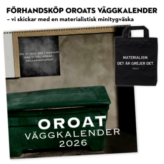 Oroat – väggkalender 2026 (förhandsköp/tygväska på köpet)