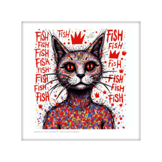 Inramad print (24X24): Konstkatt 30 – Jean-Michel Basquiat