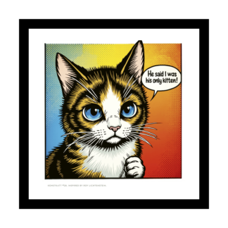 Inramad print (24X24): Konstkatt 28 – Roy Lichtenstein