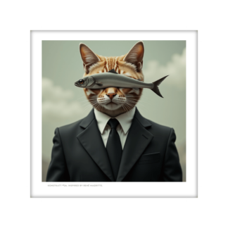 Inramad print (24X24): Konstkatt 26 – René Magritte