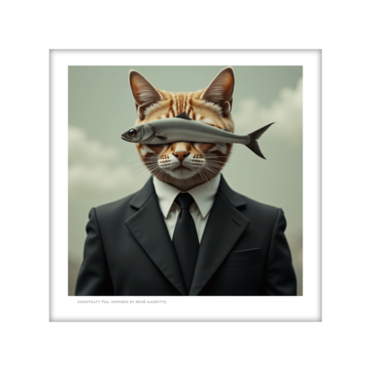 Inramad print (24X24): Konstkatt 26 – René Magritte