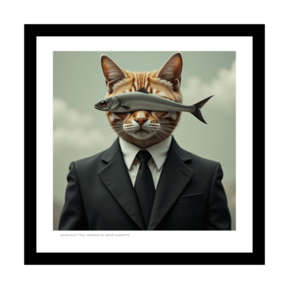 Inramad print (24X24): Konstkatt 26 – René Magritte - Image 2
