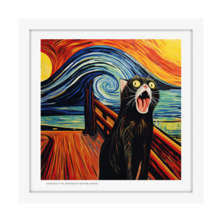 Inramad print (24X24): Konstkatt 9 – Edvard Munch