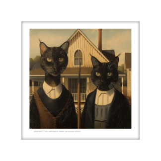 Inramad print (24X24): Konstkatt 20 – Grant Wood