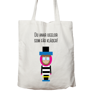 Tygväska: Killinggänget – Mick Talbot – Ugglor som får kläder (svart eller vit)