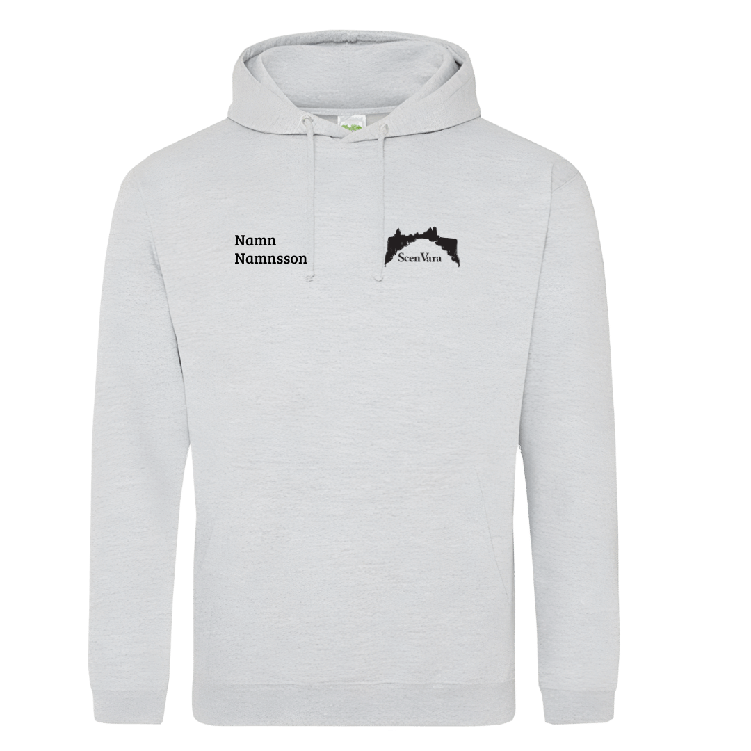 Hoodie med ryggtryck: ScenVara (grå eller svart) - Image 3