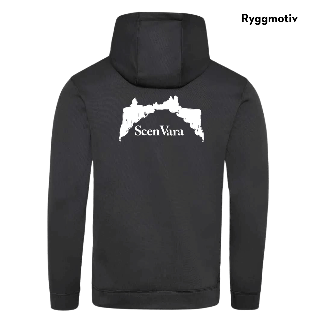 Hoodie med ryggtryck: ScenVara (grå eller svart) - Image 4