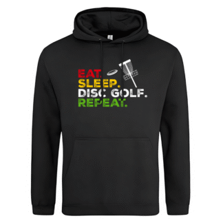 Hoodie: Eat, sleep, disc golf, reapeat