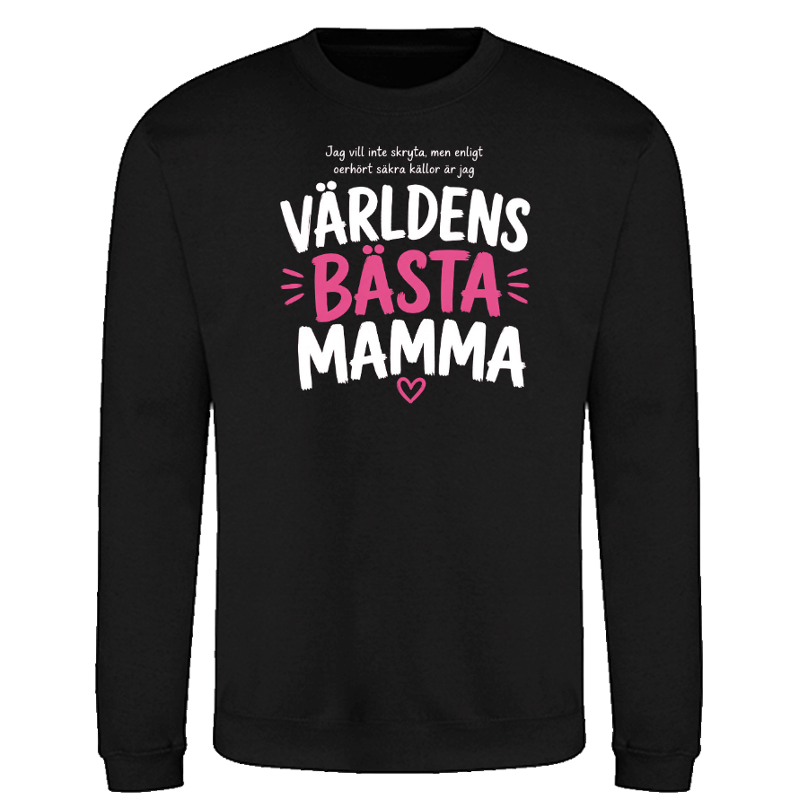 Sweatshirt: Världens bästa mamma (svart eller grå) - Image 2