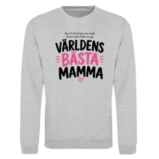 Sweatshirt: Världens bästa mamma (svart eller grå)