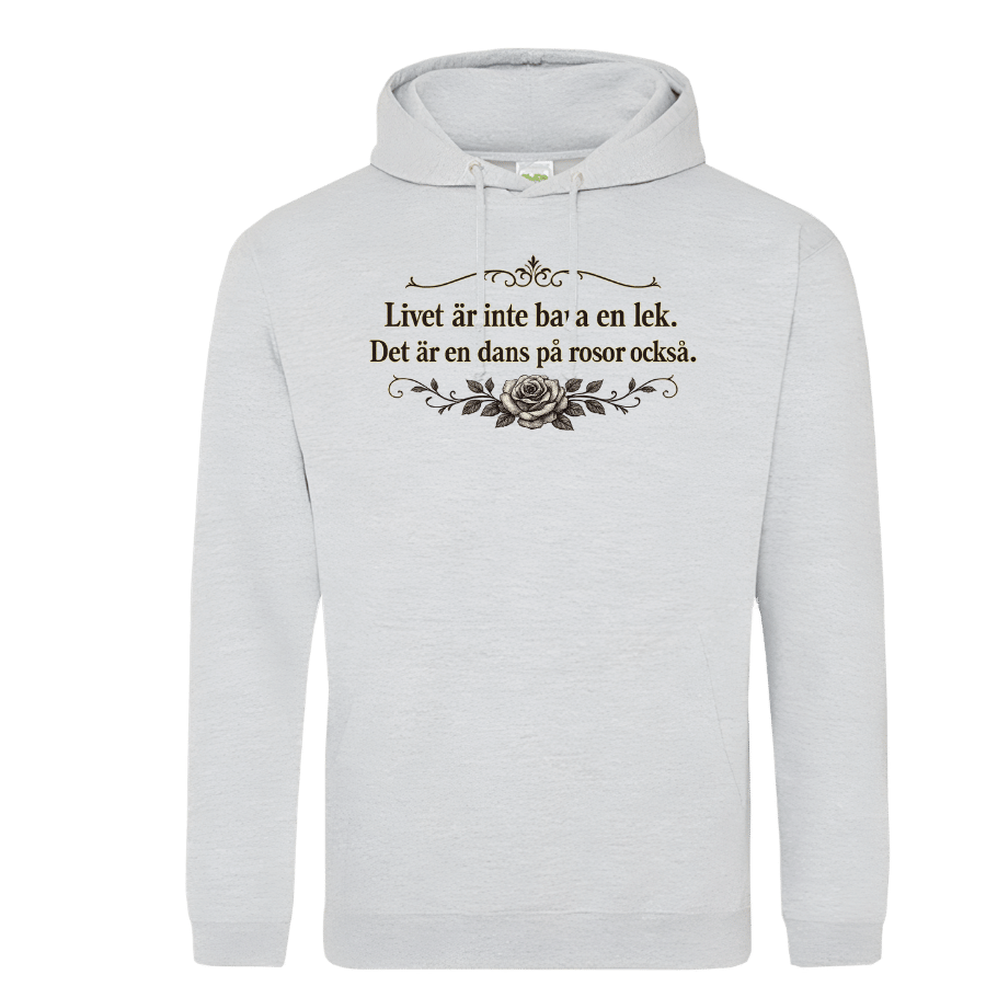 Hoodie: Svenska vitsord - Livet är inte bara en lek ... (svart eller grå) - Image 2