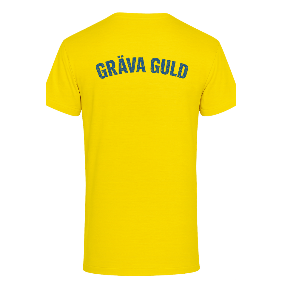T-shirt: Gräva guld (vit eller gul/extra ryggtryck) - Image 4