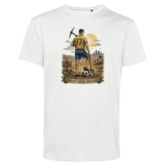 T-shirt: Gräva guld (vit eller gul/extra ryggtryck)
