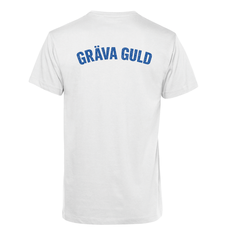 T-shirt: Gräva guld (vit eller gul/extra ryggtryck) - Image 3