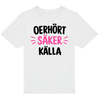 T-shirt (barn): Oerhört säker källa (svart eller vit)