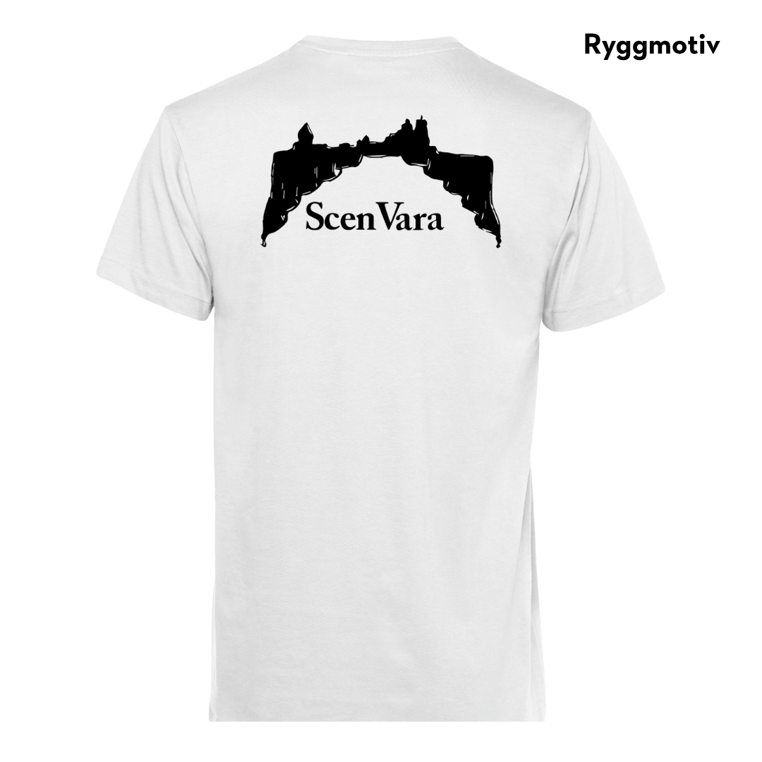 T-shirt (barn): Scenvara (svart eller vit) – med namn och ryggtryck - Image 3