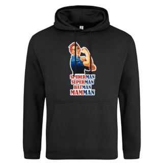 Hoodie: Supermamman (grå eller svart)