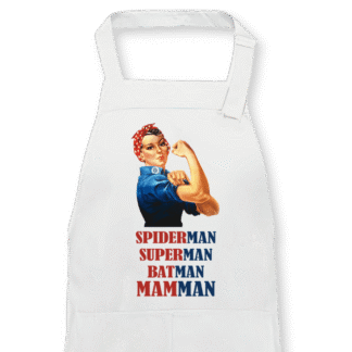 Förkläde: Supermamman (svart eller vitt)