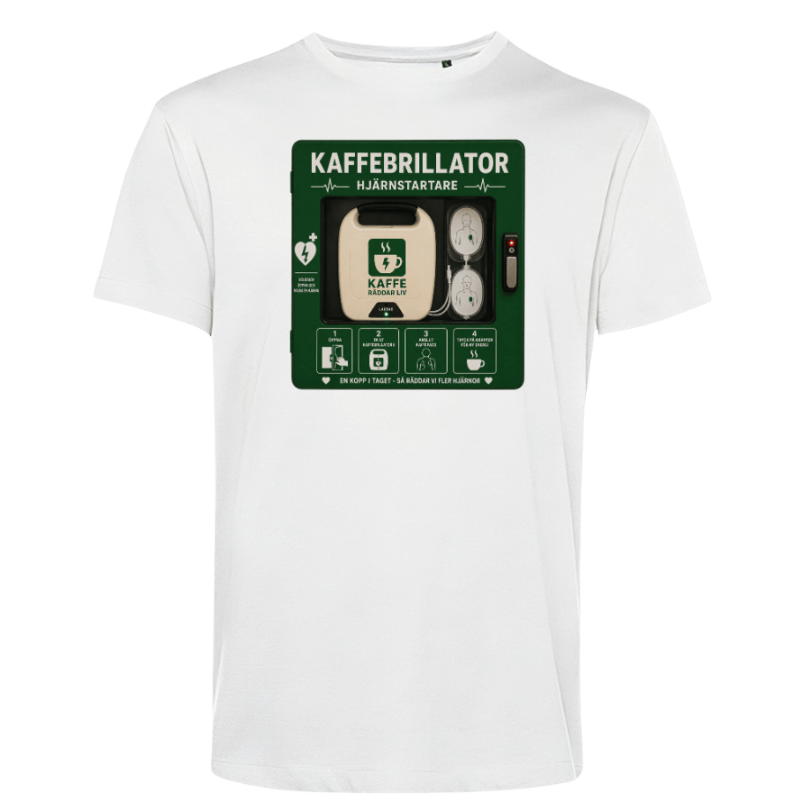 T-shirt: Kaffebrillator – hjärnstartare