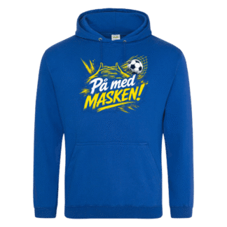 Hoodie: På med masken (blå eller svart)