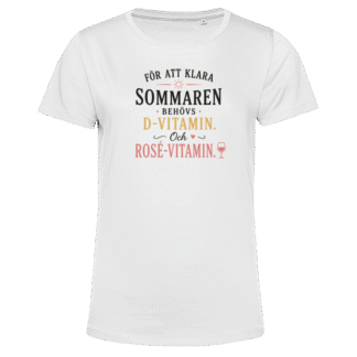 T-shirt (dam): Rosévitamin (svart eller vit)