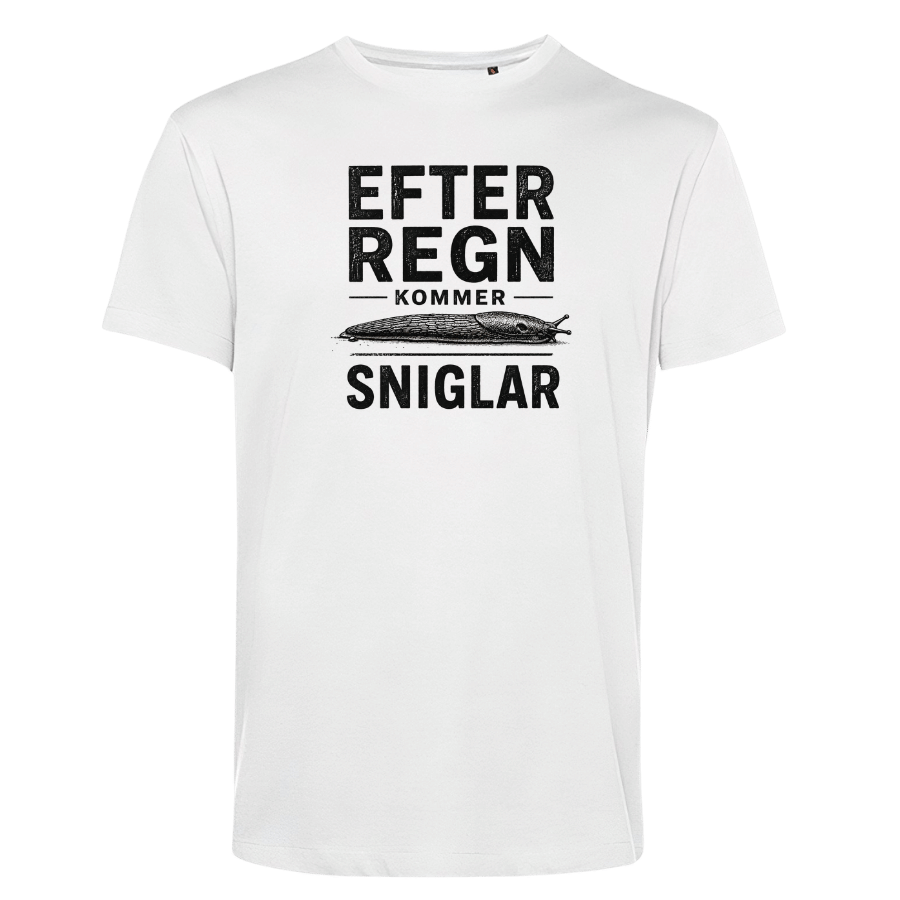 T-shirt: Efter regn kommer sniglar (vit eller grå) - Image 2