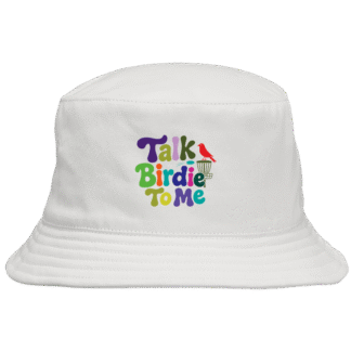 Solhatt: Discgolf - Talk Birdie To Me (svart eller vit)