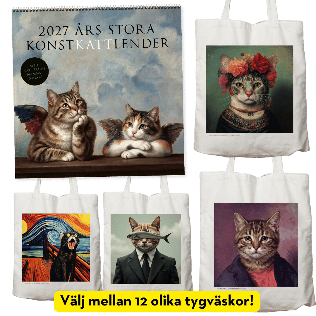 Paket: 2027 års stora konstkattlender + valfri tygväska