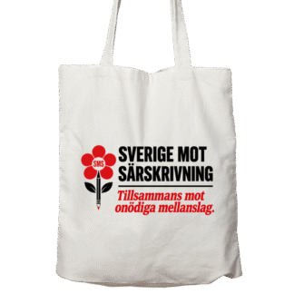 Tygväska: Tillsammans mot onödiga mellanslag (svart eller vit)