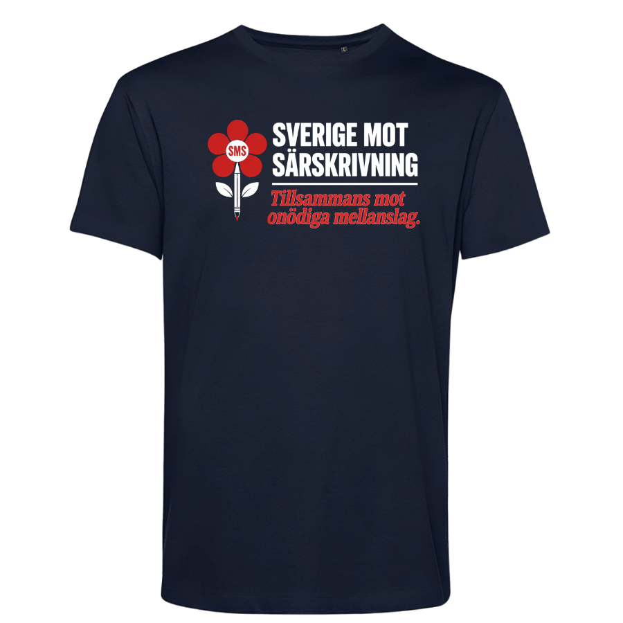 T-shirt (unisex): Tillsammans mot onödiga mellanslag – med ryggtryck (välj färg) - Image 6