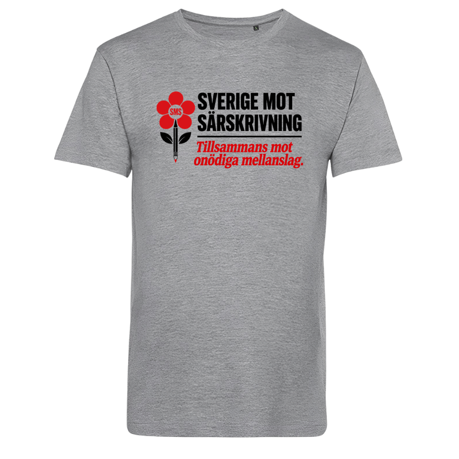 T-shirt (unisex): Tillsammans mot onödiga mellanslag – med ryggtryck (välj färg) - Image 5