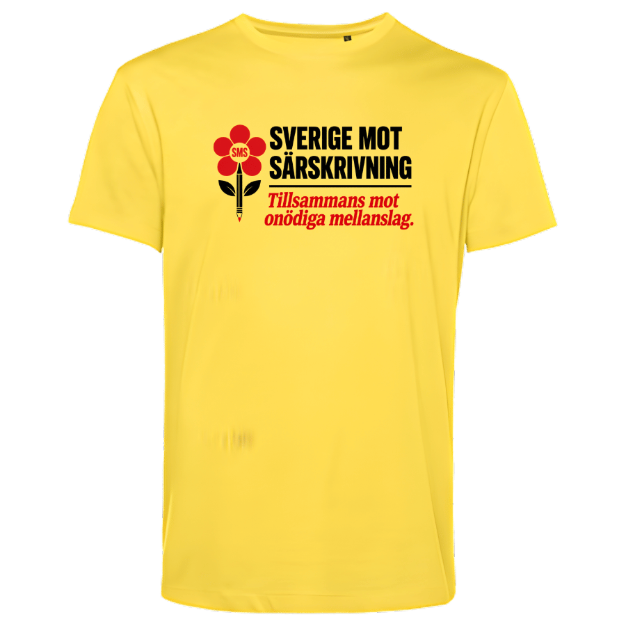 T-shirt (unisex): Tillsammans mot onödiga mellanslag – med ryggtryck (välj färg) - Image 4