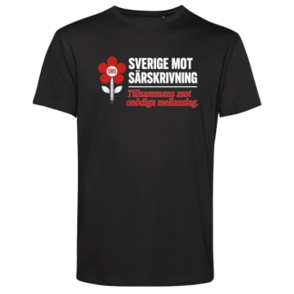 T-shirt (unisex): Tillsammans mot onödiga mellanslag – med ryggtryck (välj färg)
