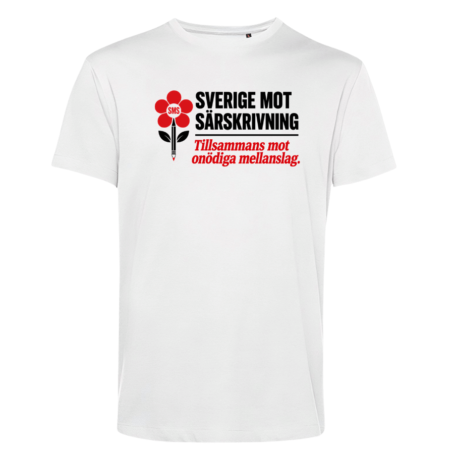 T-shirt (unisex): Tillsammans mot onödiga mellanslag – med ryggtryck (välj färg) - Image 2
