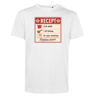 T-shirt (unisex): Socialdemokraterna – recept (svart eller vit)