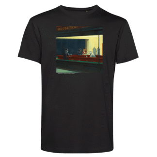 T-shirt: Konstkatt 37 – Edward Hopper (svart eller vit)