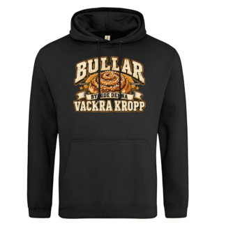 Hoodie: Bullar byggde denna vackra kropp (svart eller grå)