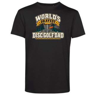 T-shirt: World's okayest disc golf dad (svart eller vit)