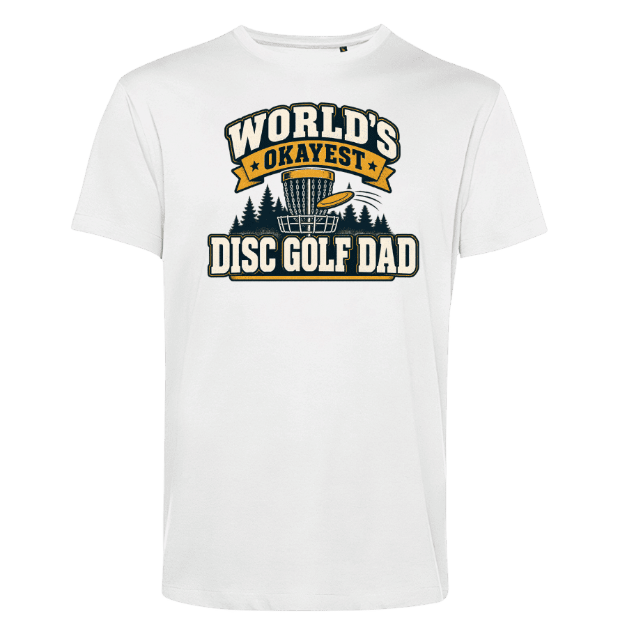 T-shirt: World's okayest disc golf dad (svart eller vit) - Image 2