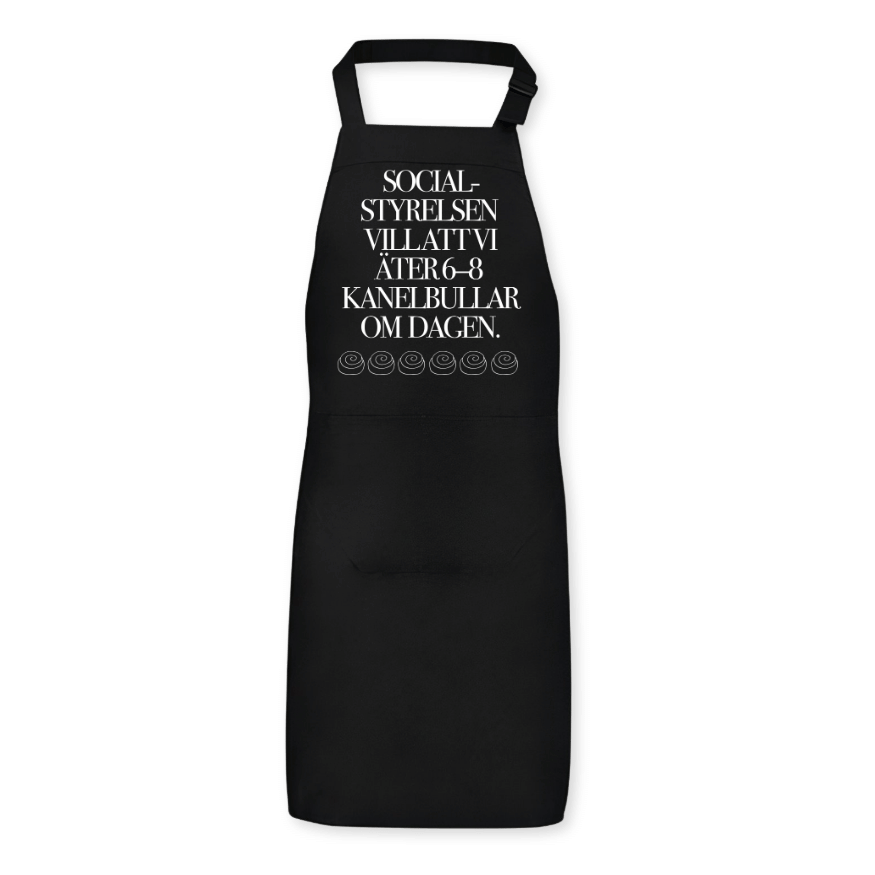 Förkläde: Socialstyrelsen – kanelbullar (svart eller vitt) - Image 4