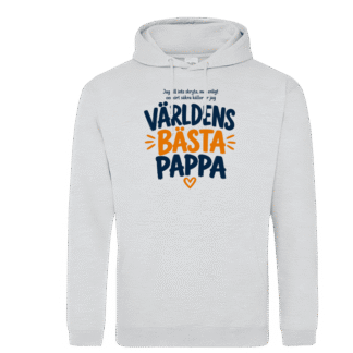 Hoodie: Världens bästa pappa (grå eller svart)
