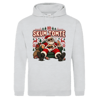 Hoodie: Skum tomte 2026 (svart eller grå)