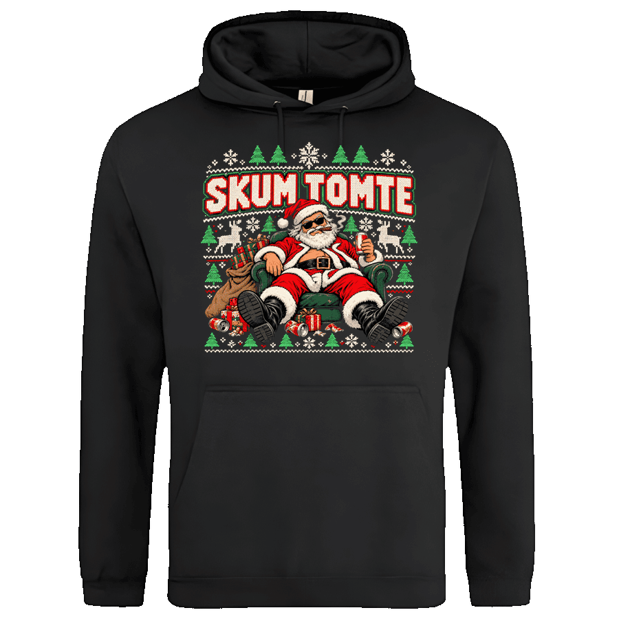 Hoodie: Skum tomte 2026 (svart eller grå) - Image 2