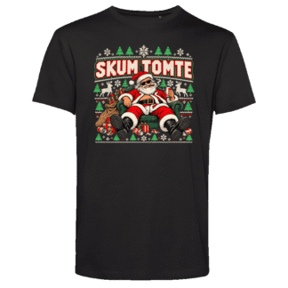 T-shirt (unisex): Skum tomte 2026 (svart eller vit)